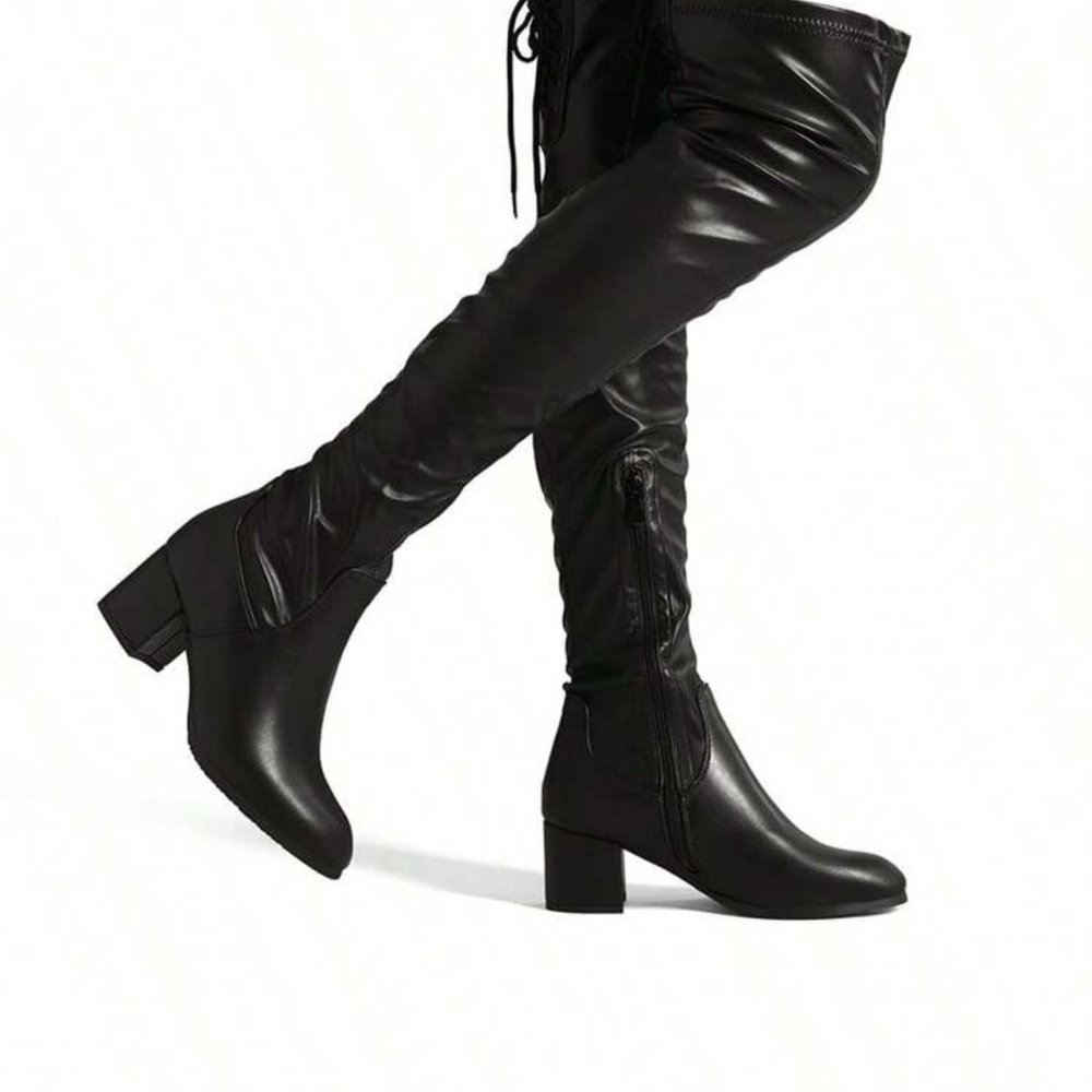 Elegant Black Over the Knee Boots